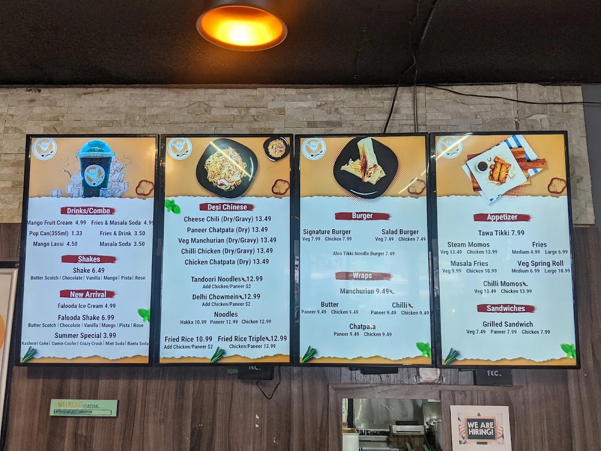 Menu, Sector 17