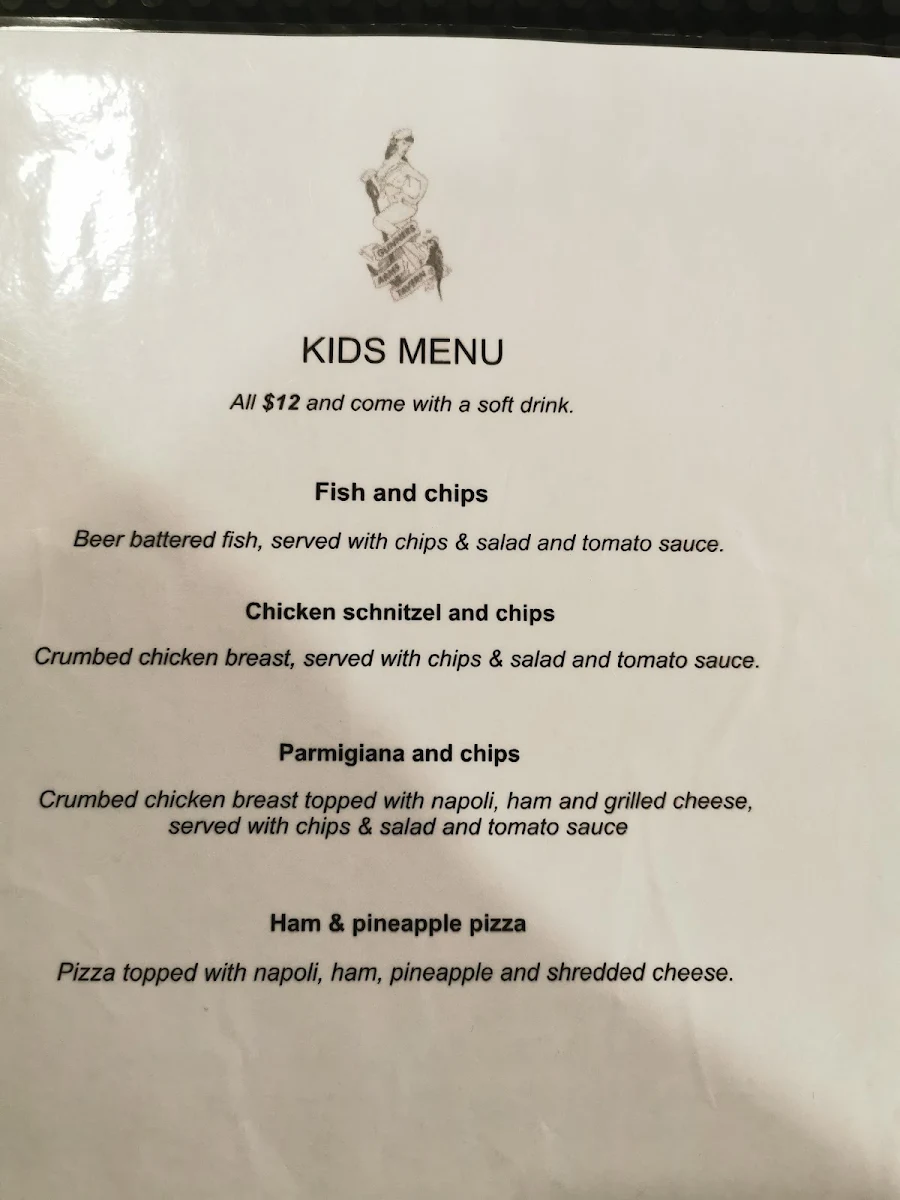 Menu, Gunners Arms Tavern