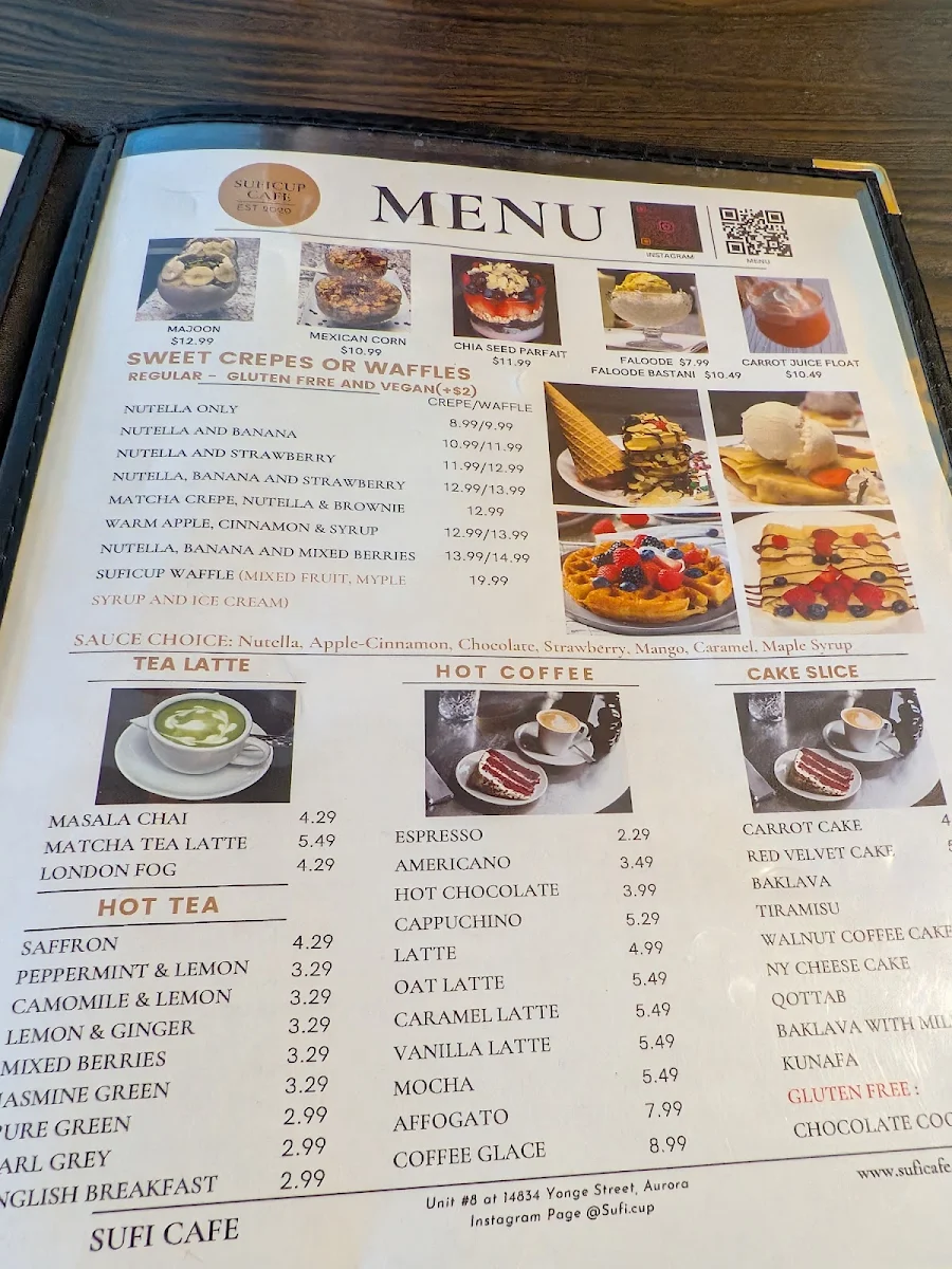 Menu, Suficup Turkish Breakfast