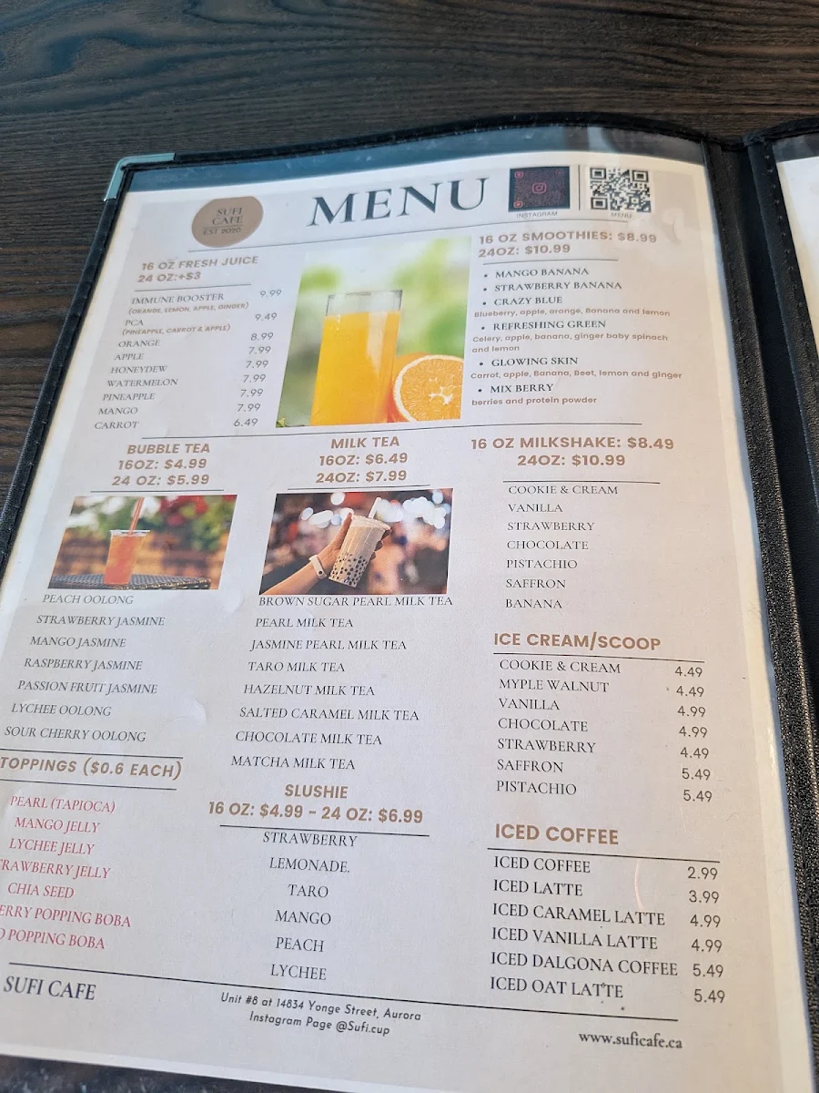 Menu, Suficup Turkish Breakfast