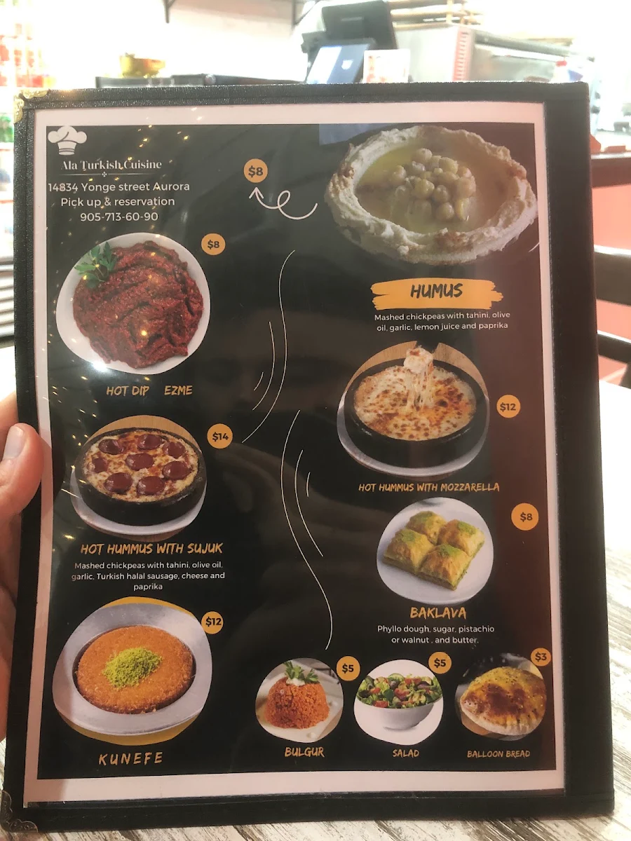Menu, Suficup Turkish Breakfast
