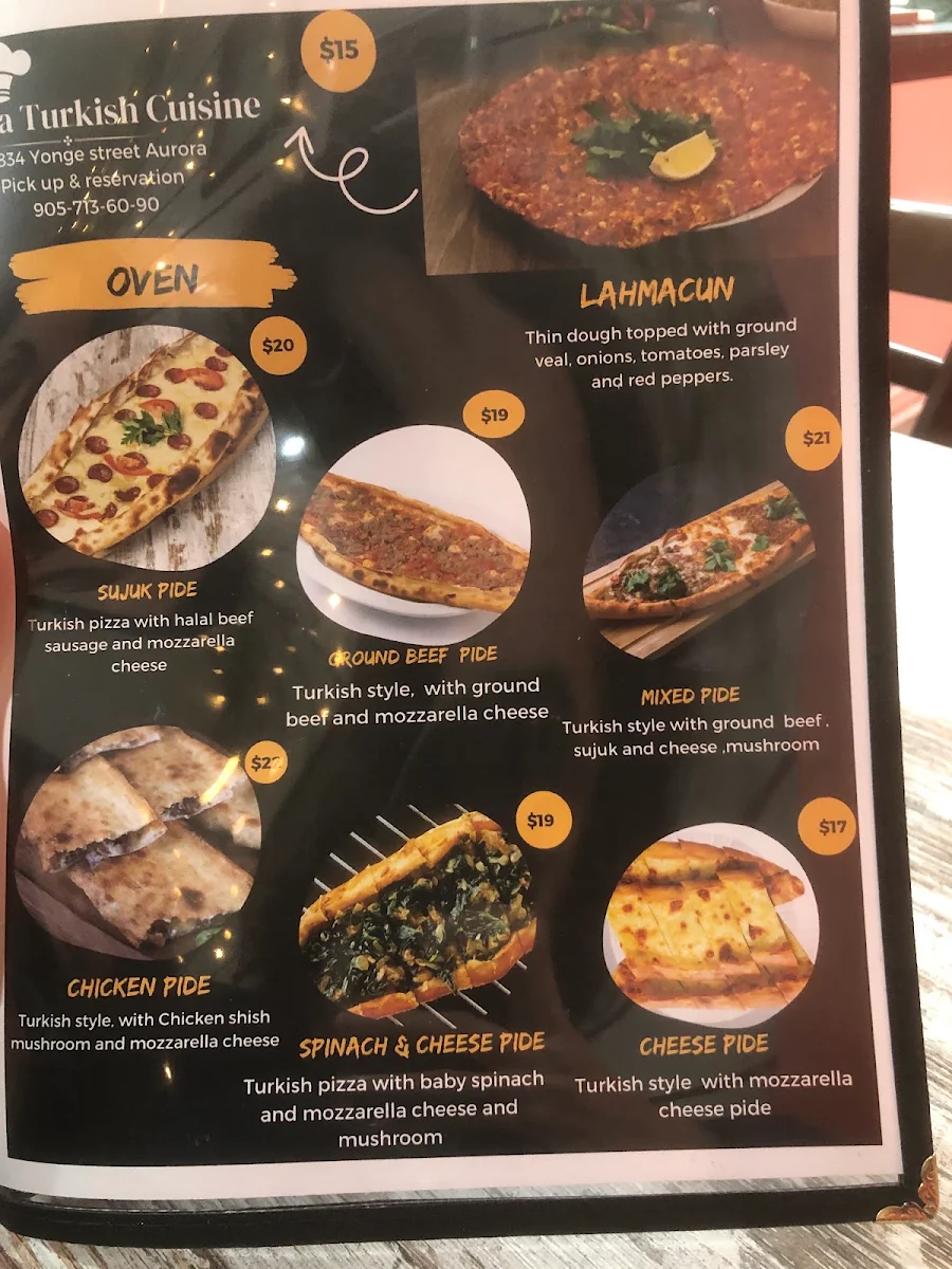 Menu, Suficup Turkish Breakfast