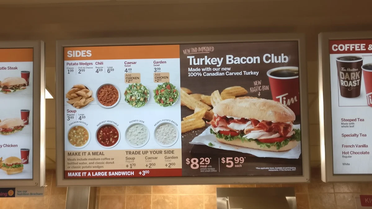 Menu, Tim Hortons