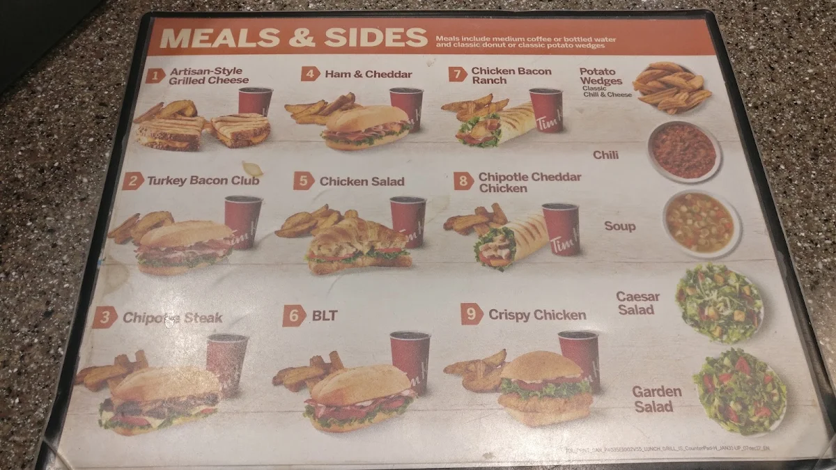 Menu, Tim Hortons
