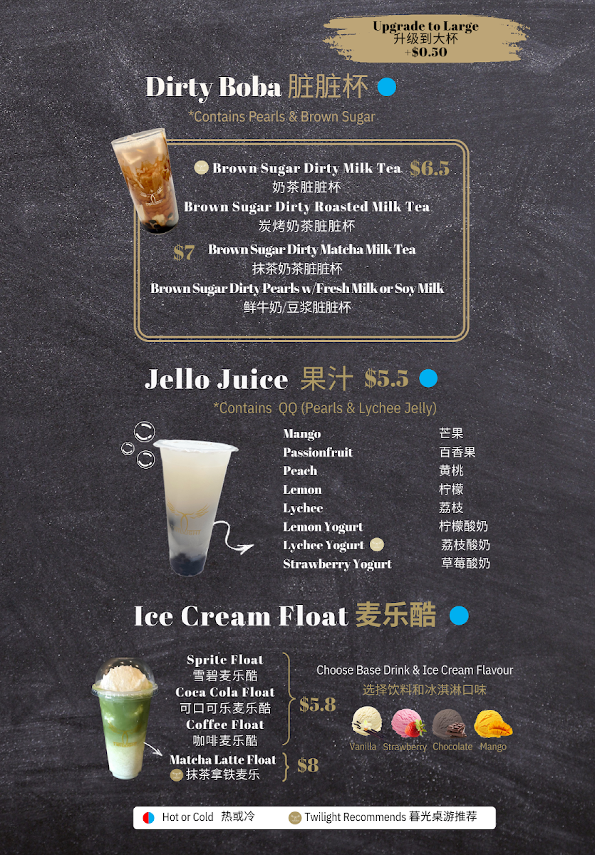 Menu, Twilight Cafe & Bar (Scarborough)