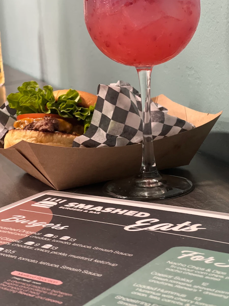 Menu, SMASHED Burgers & Bar