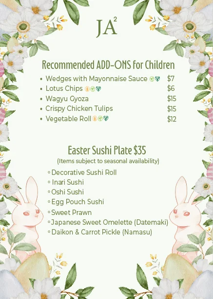 Menu, JA Square