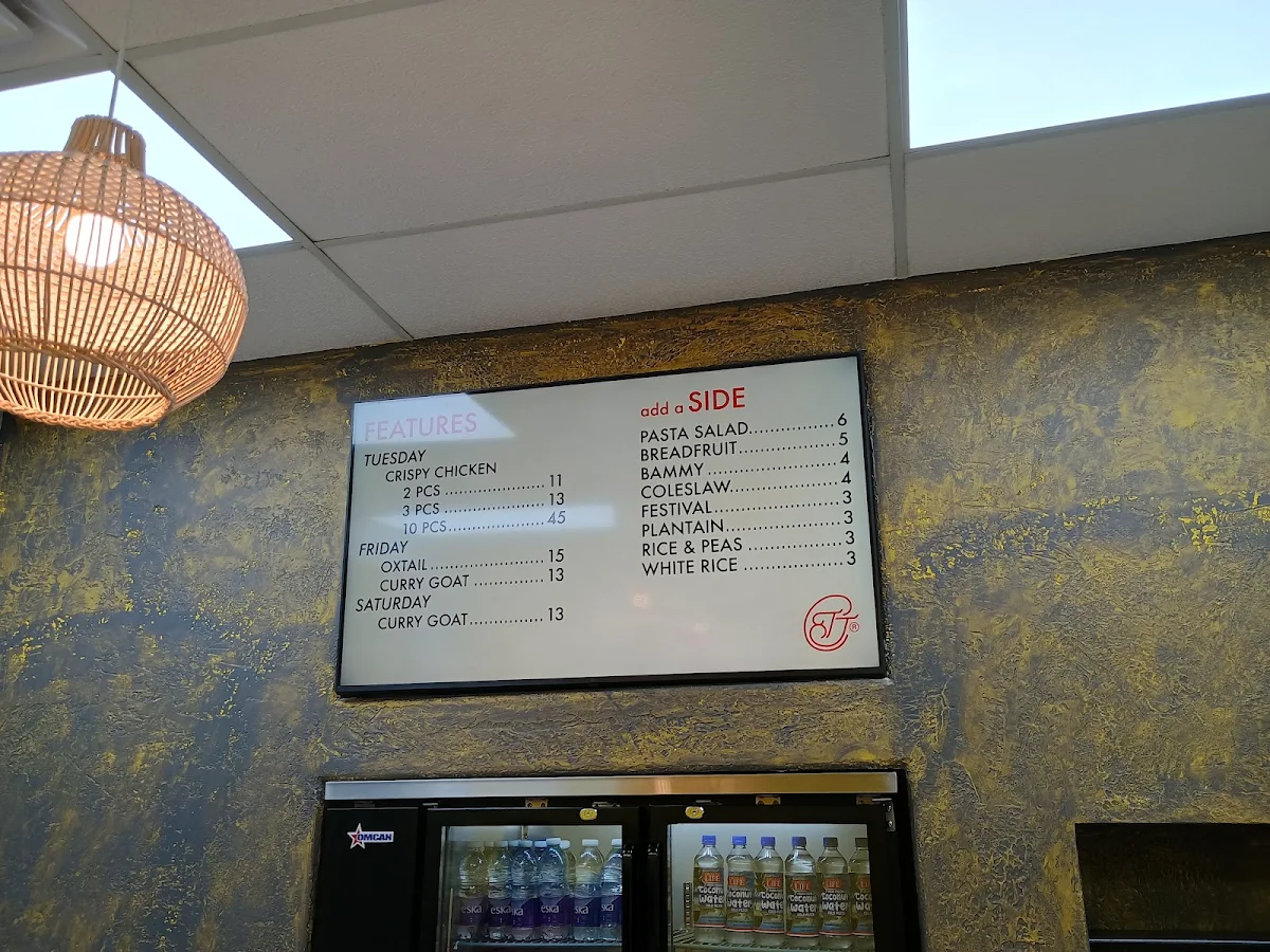 Menu, TricNic Jerk Centre