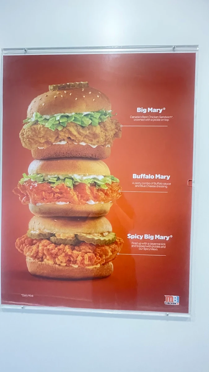 Menu, Mary Brown's Chicken