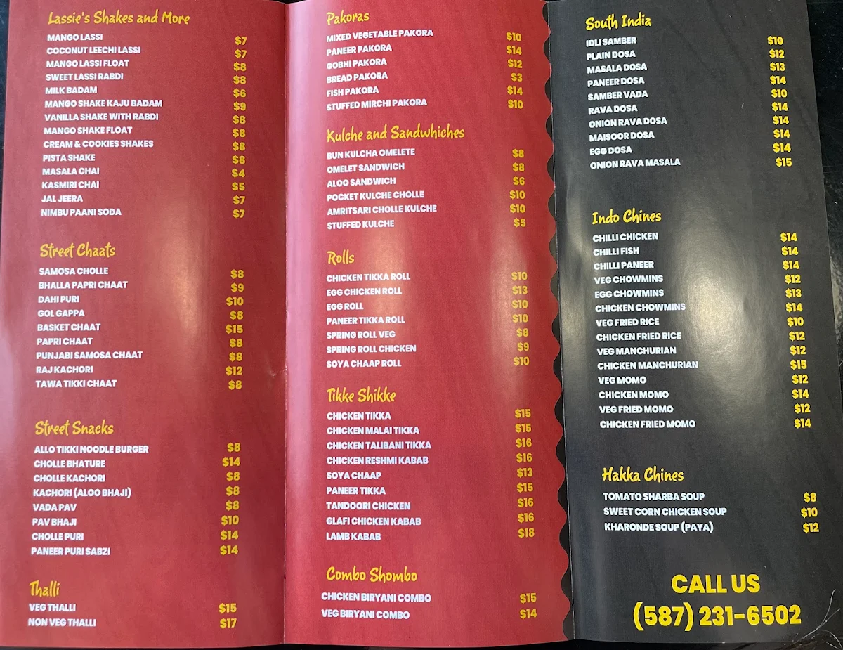 Menu, Lovely Sweets Street Eat Calgary - Best Street Food Restaurant in Calgary
