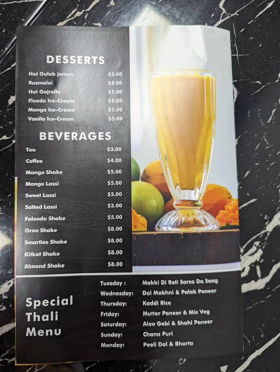 Menu, Anmol Sweets Restaurant