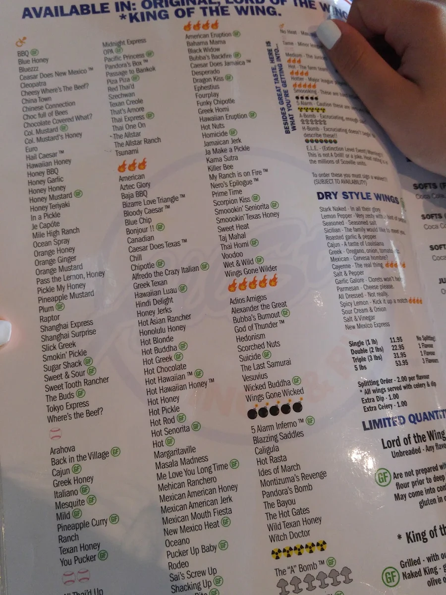 Menu, AllStar Wings and Ribs Richmond Hill