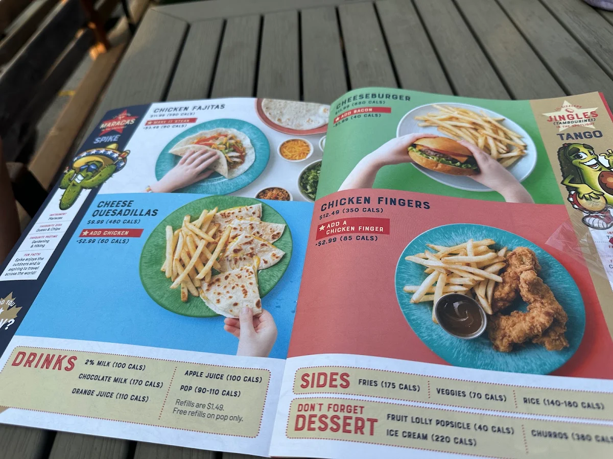 Menu, Lone Star Texas Grill