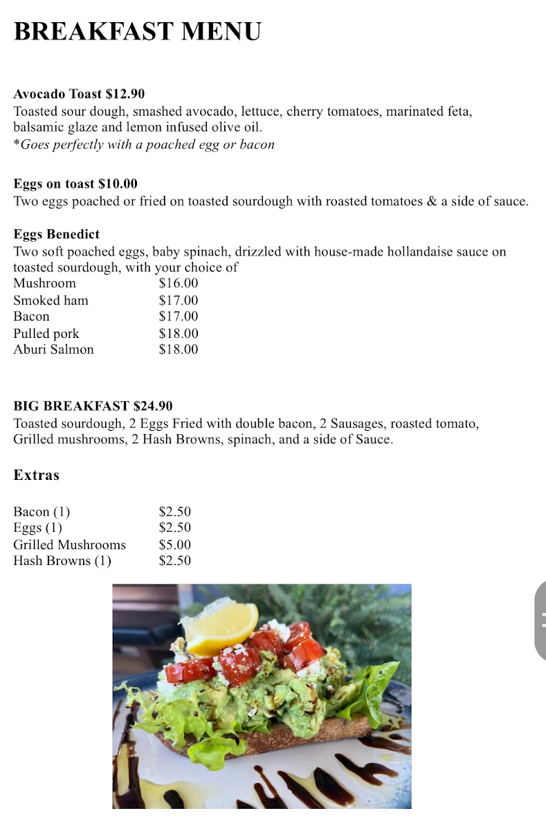 Menu, 2 SHOTS ESPRESSO