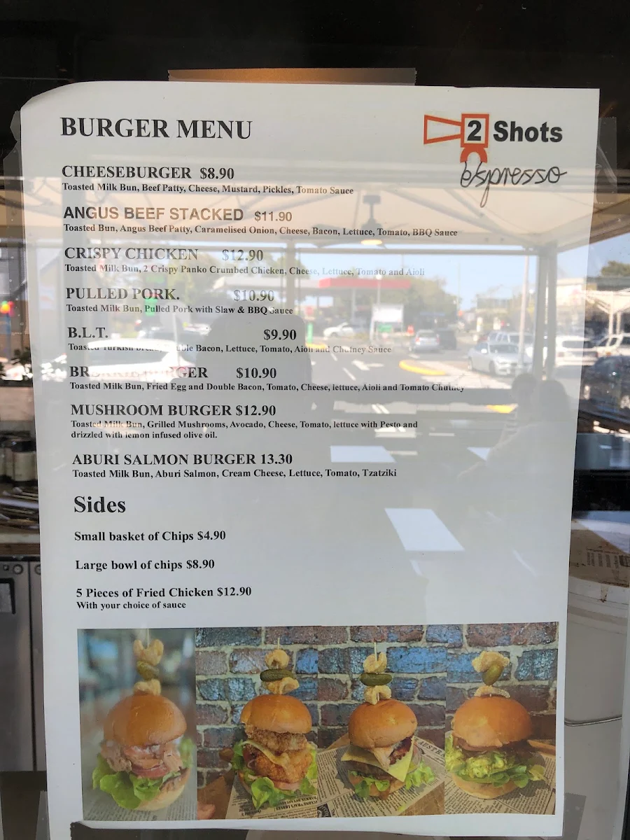 Menu, 2 SHOTS ESPRESSO