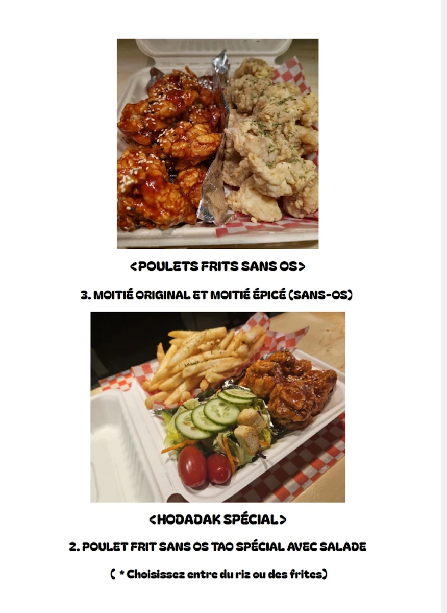 Menu, Korean Restaurant Hodadak