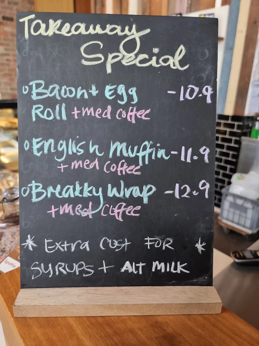 Menu, Laneway Seven