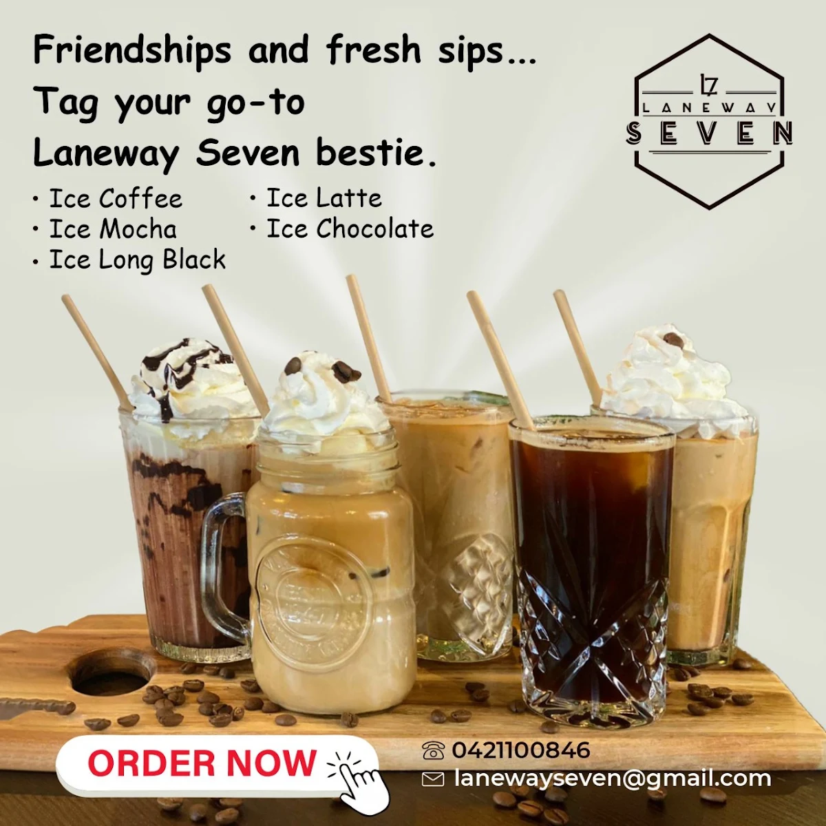 Menu, Laneway Seven