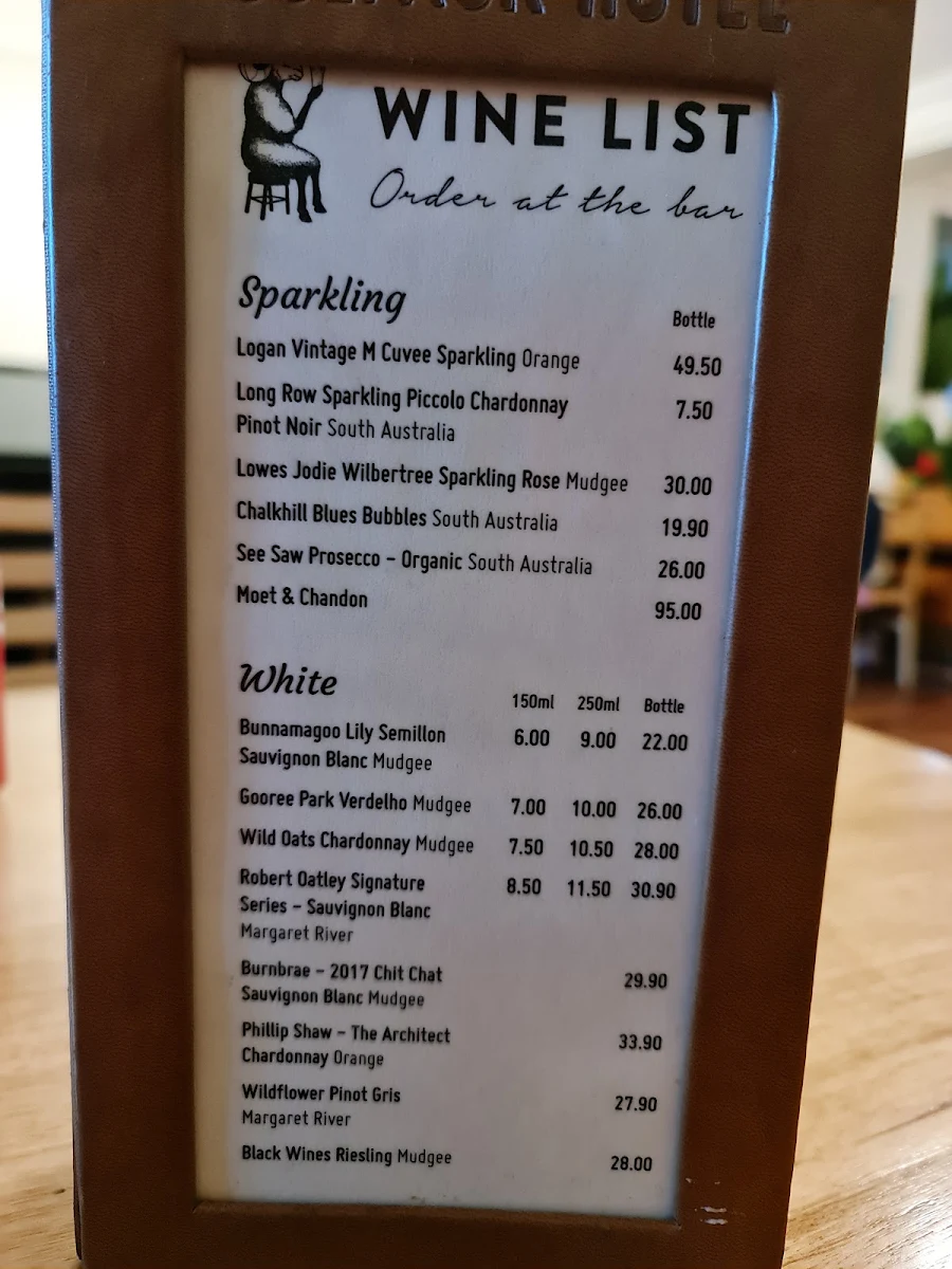 Menu, Jumbucks Chinese Fusion