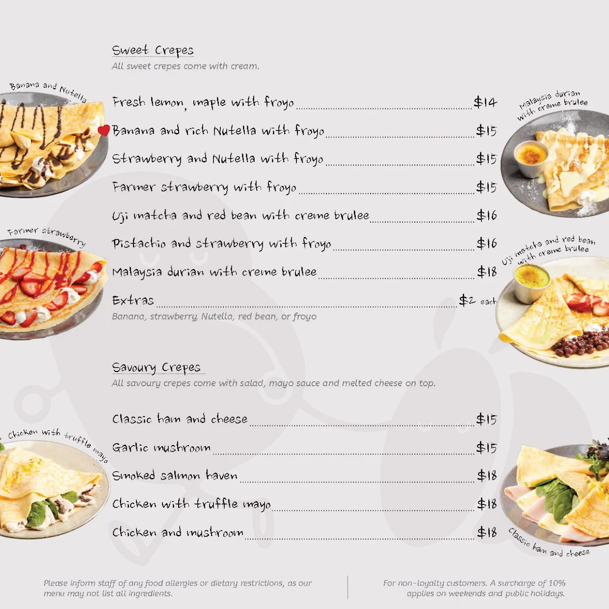 Menu, Behind Merry