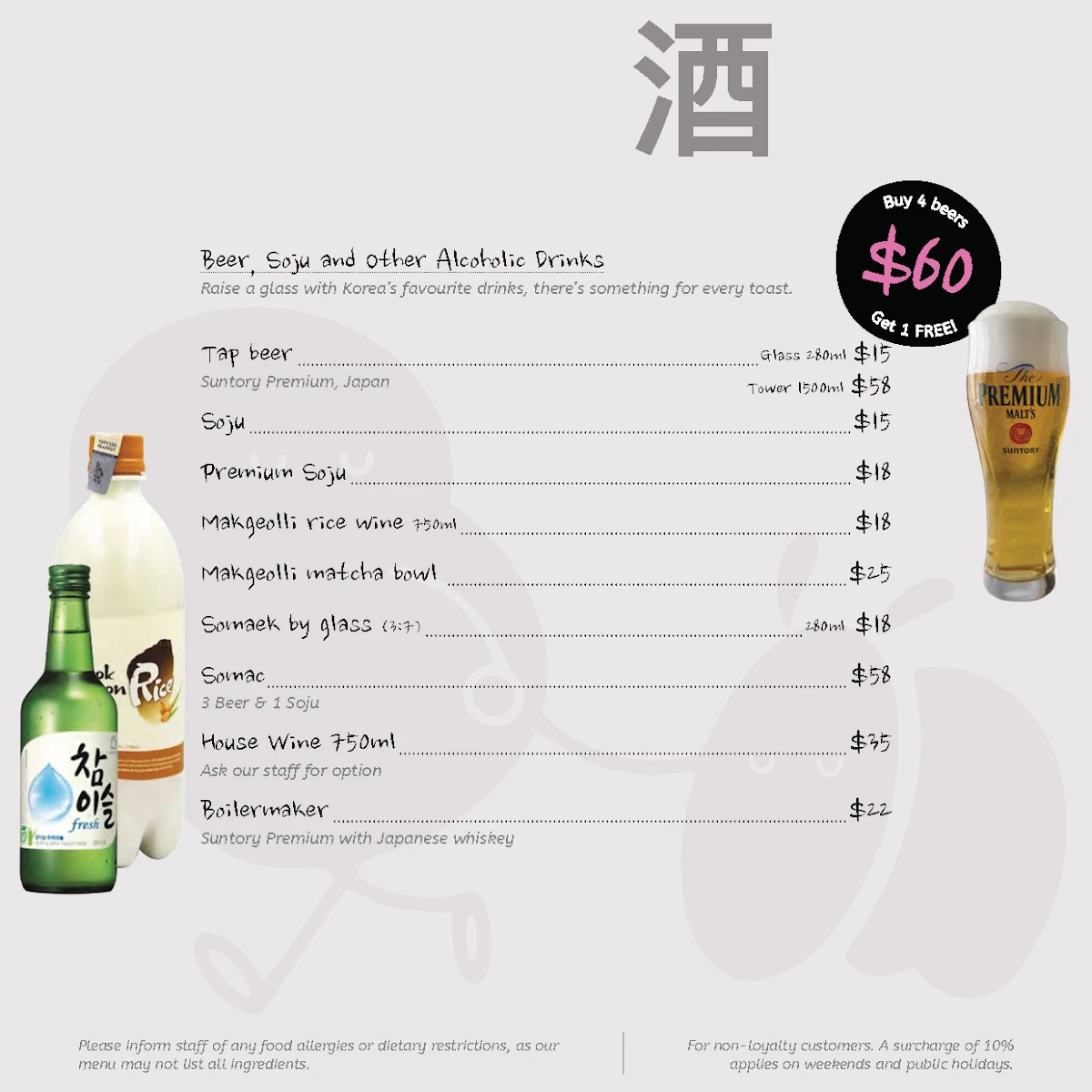 Menu, Behind Merry