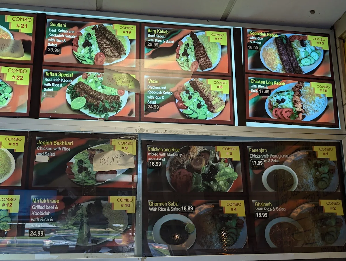 Menu, Taftan Kebab