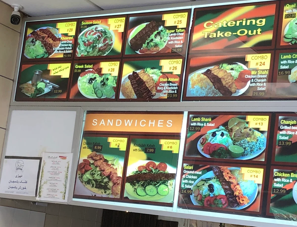 Menu, Taftan Kebab