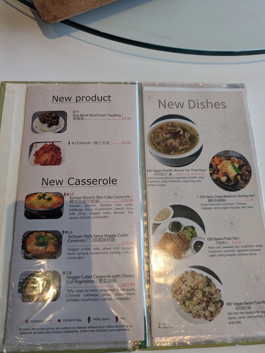 Menu, Zen Gardens
