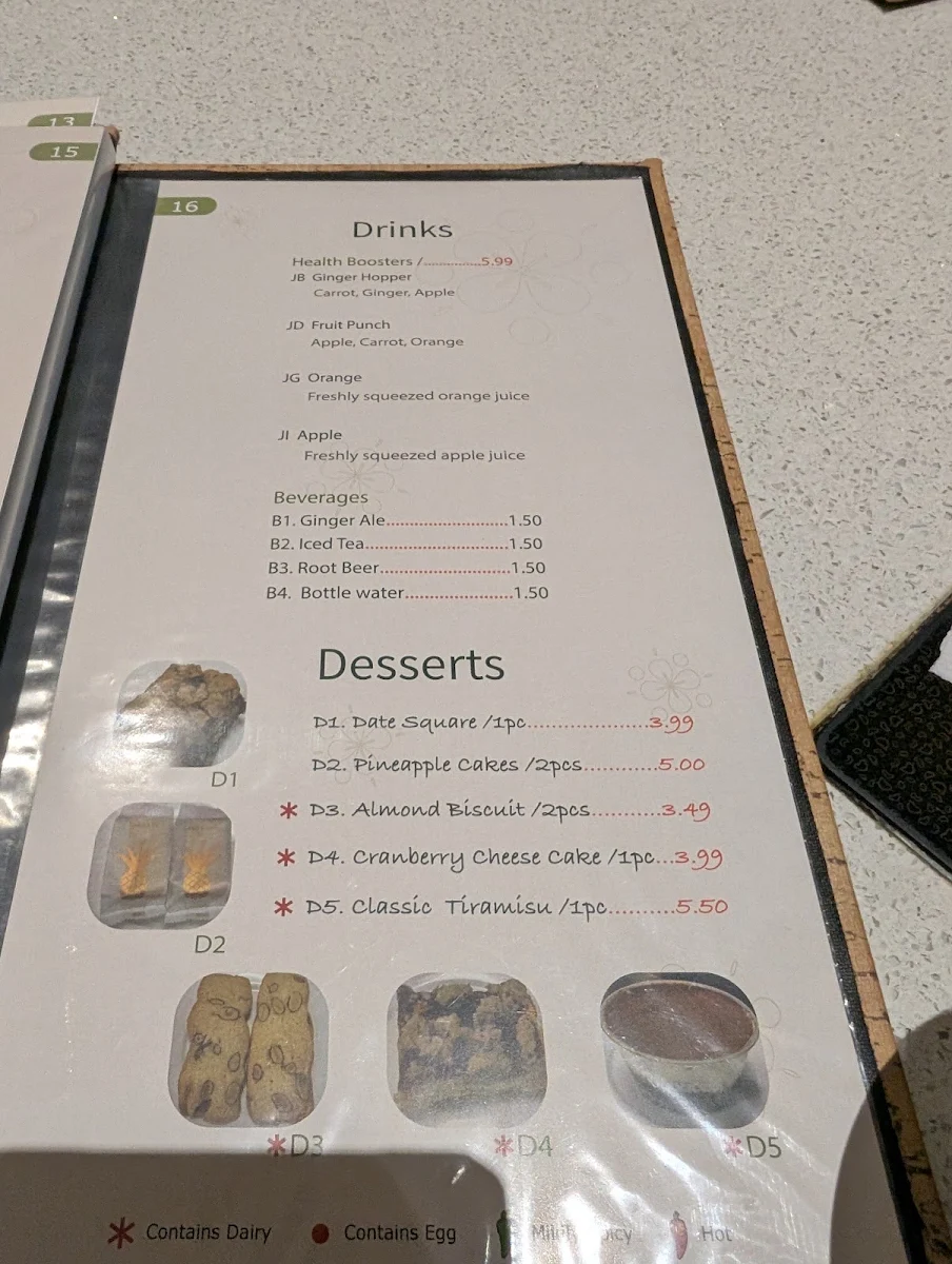 Menu, Zen Gardens