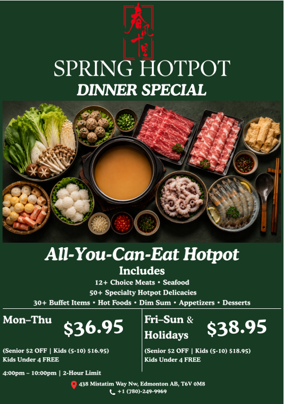 Menu, Spring Hot Pot