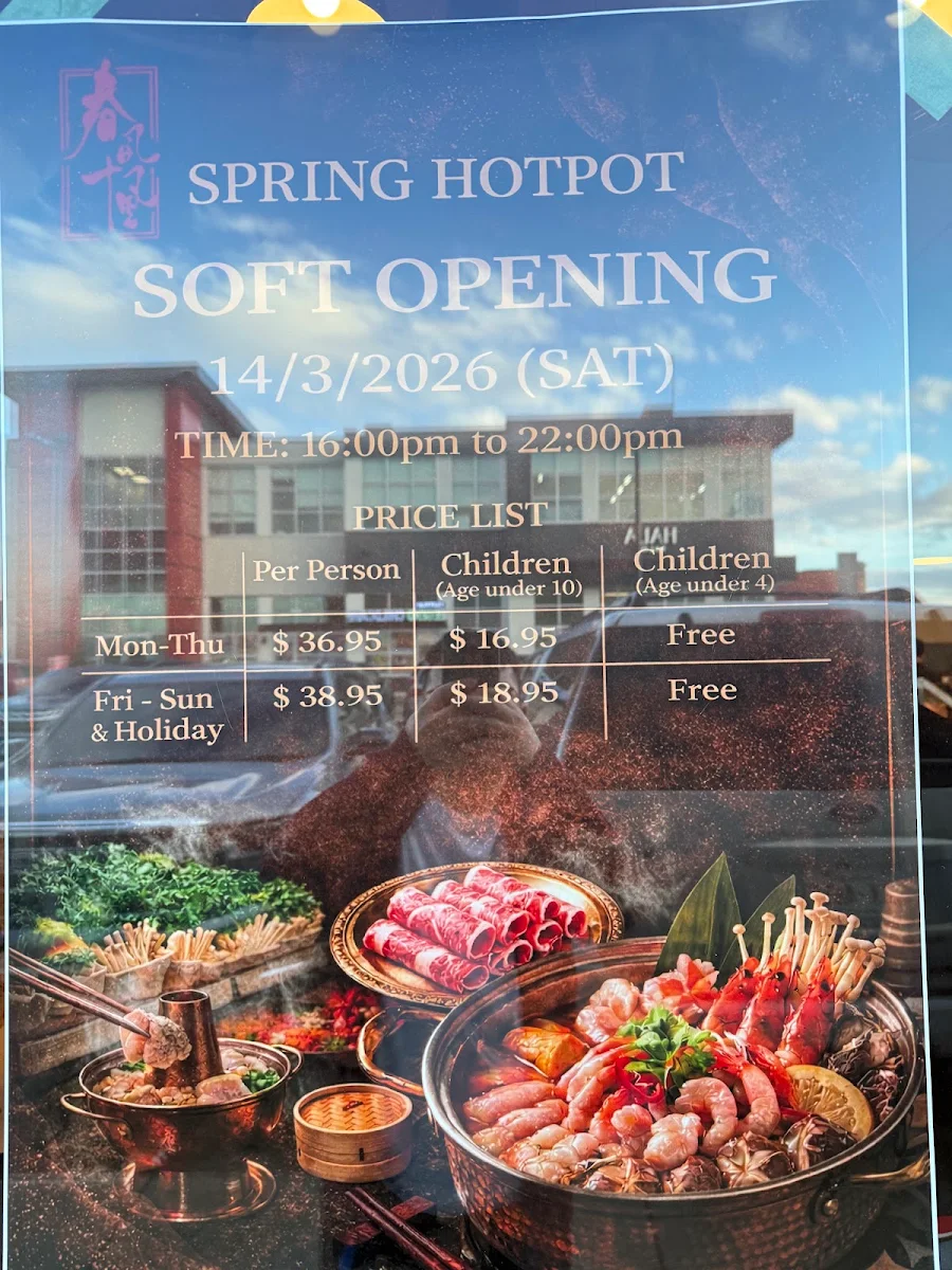 Menu, Spring Hot Pot
