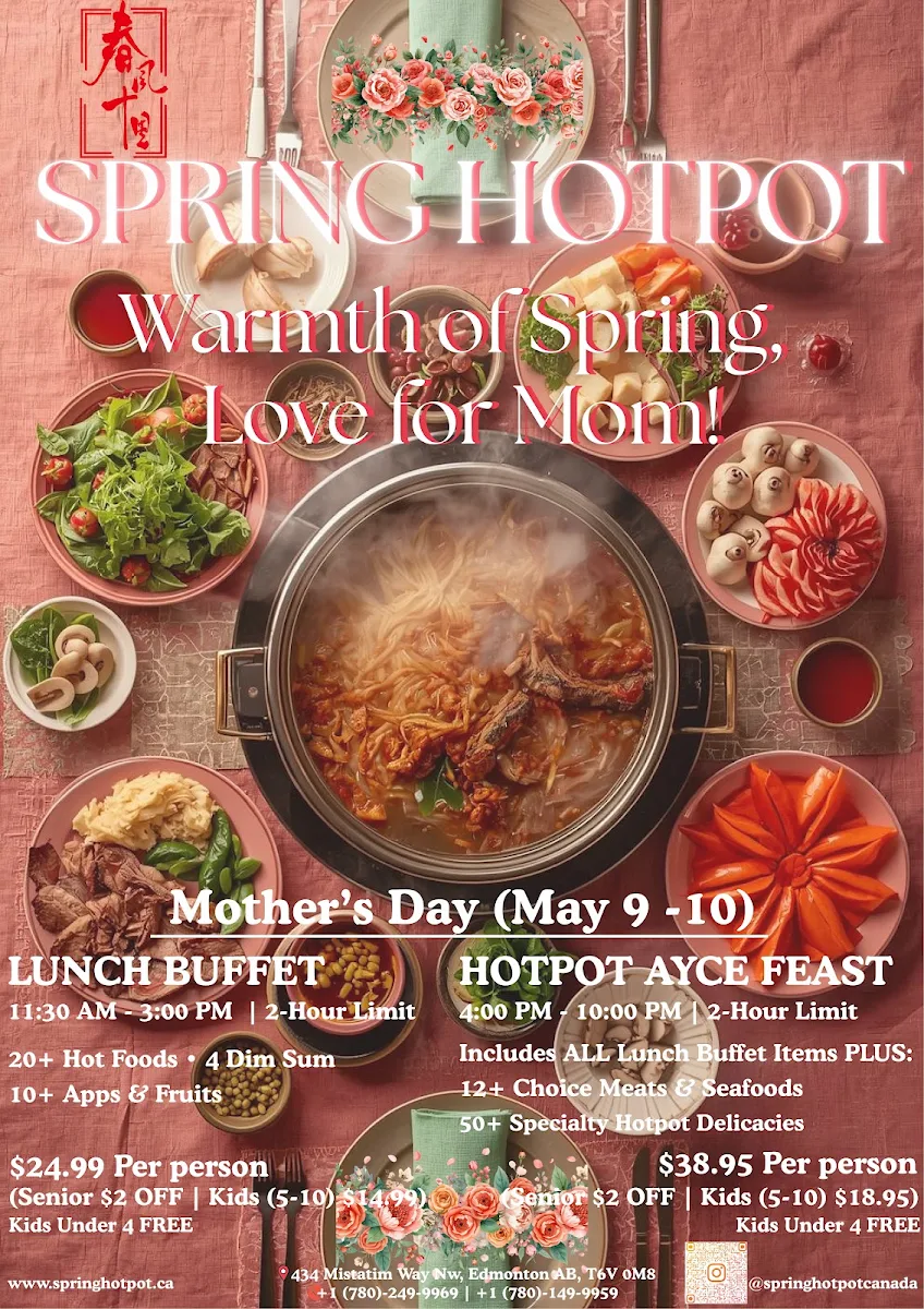 Menu, Spring Hot Pot
