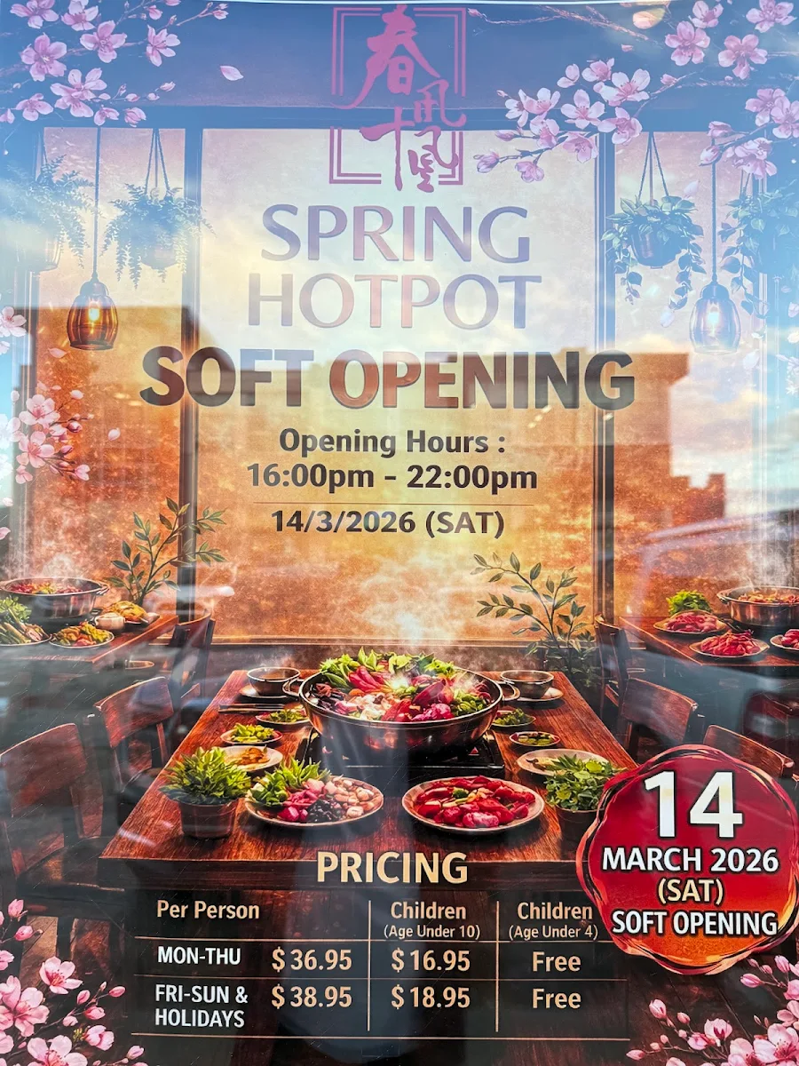 Menu, Spring Hot Pot