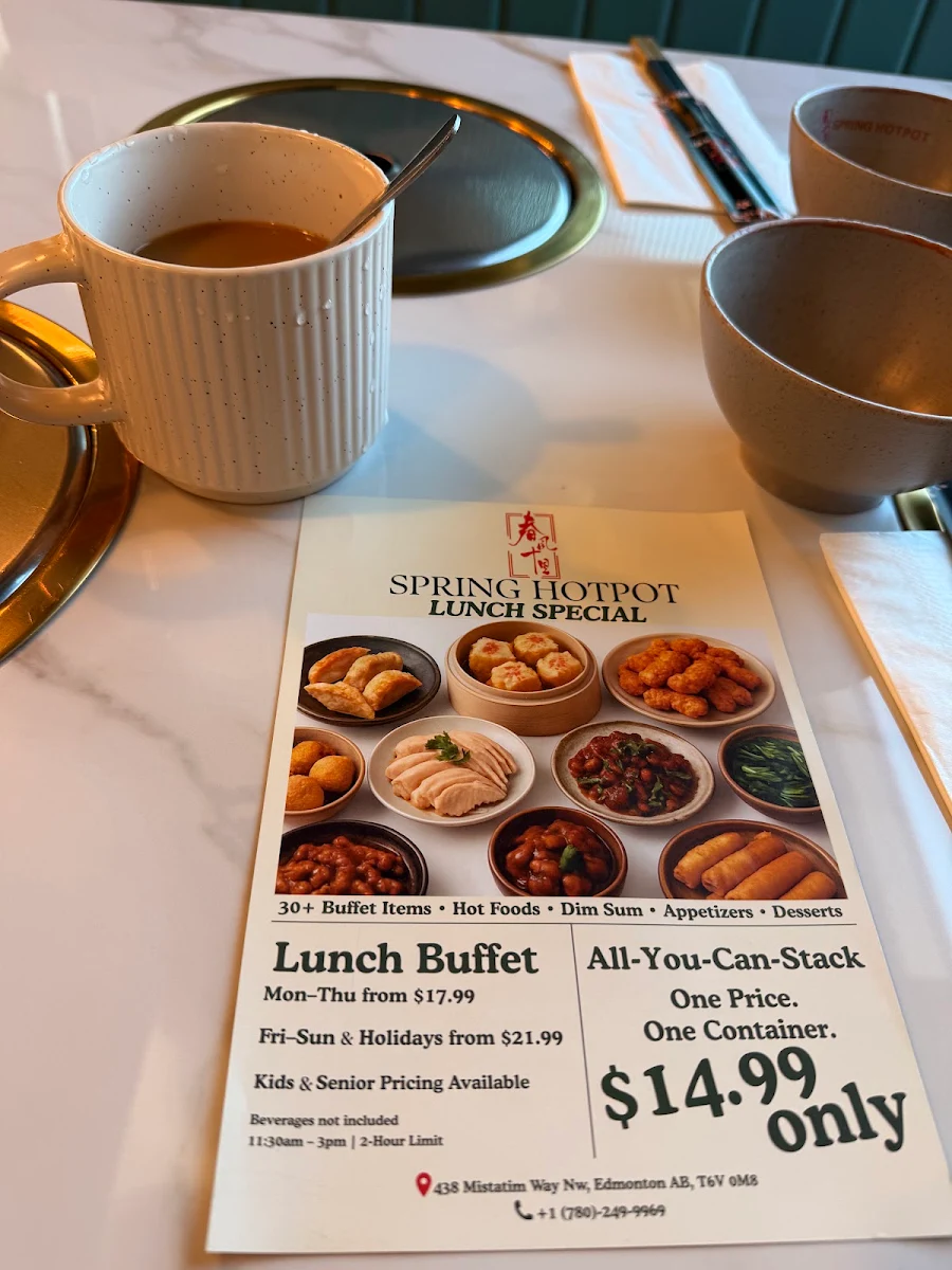 Menu, Spring Hot Pot