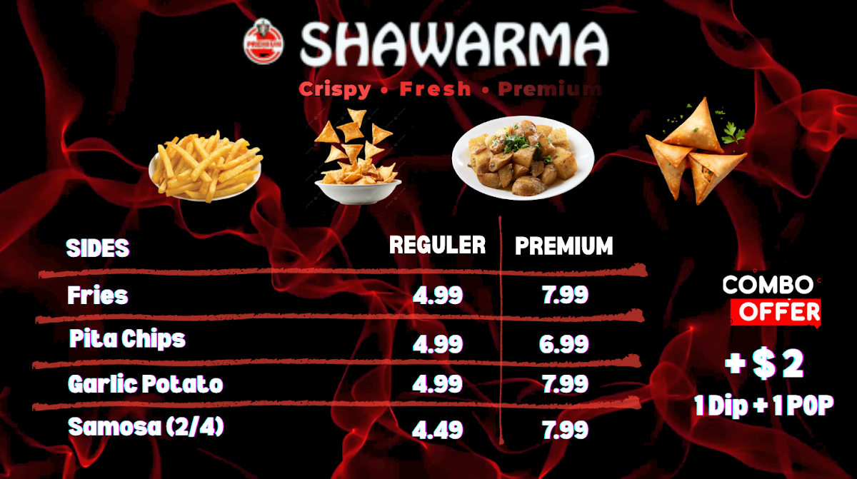 Menu, Premium Shawarma