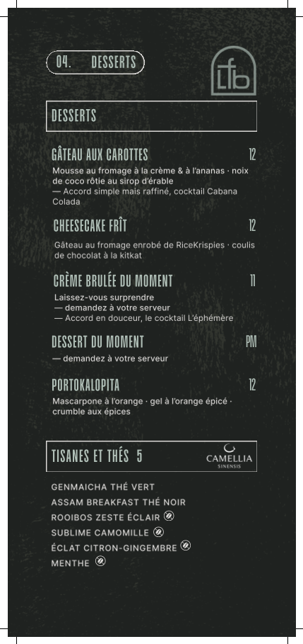 Menu, Les Fous-braques