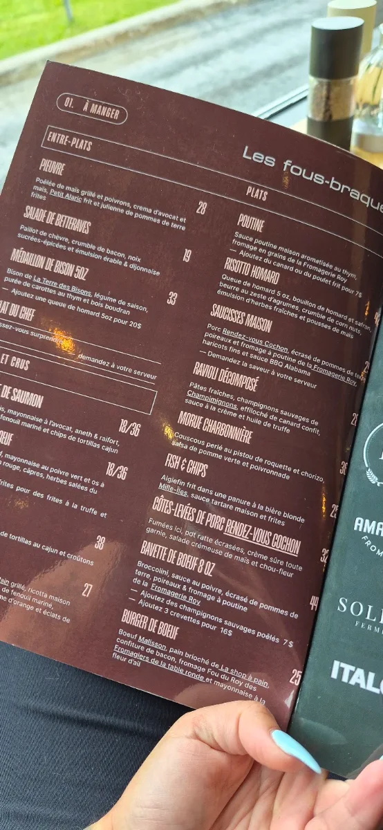 Menu, Les Fous-braques