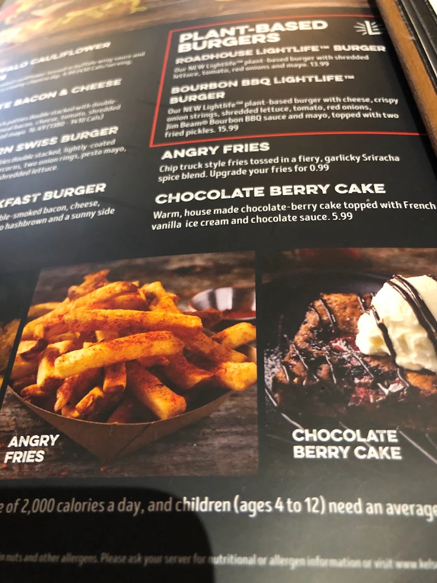 Menu, Kelseys Original Roadhouse