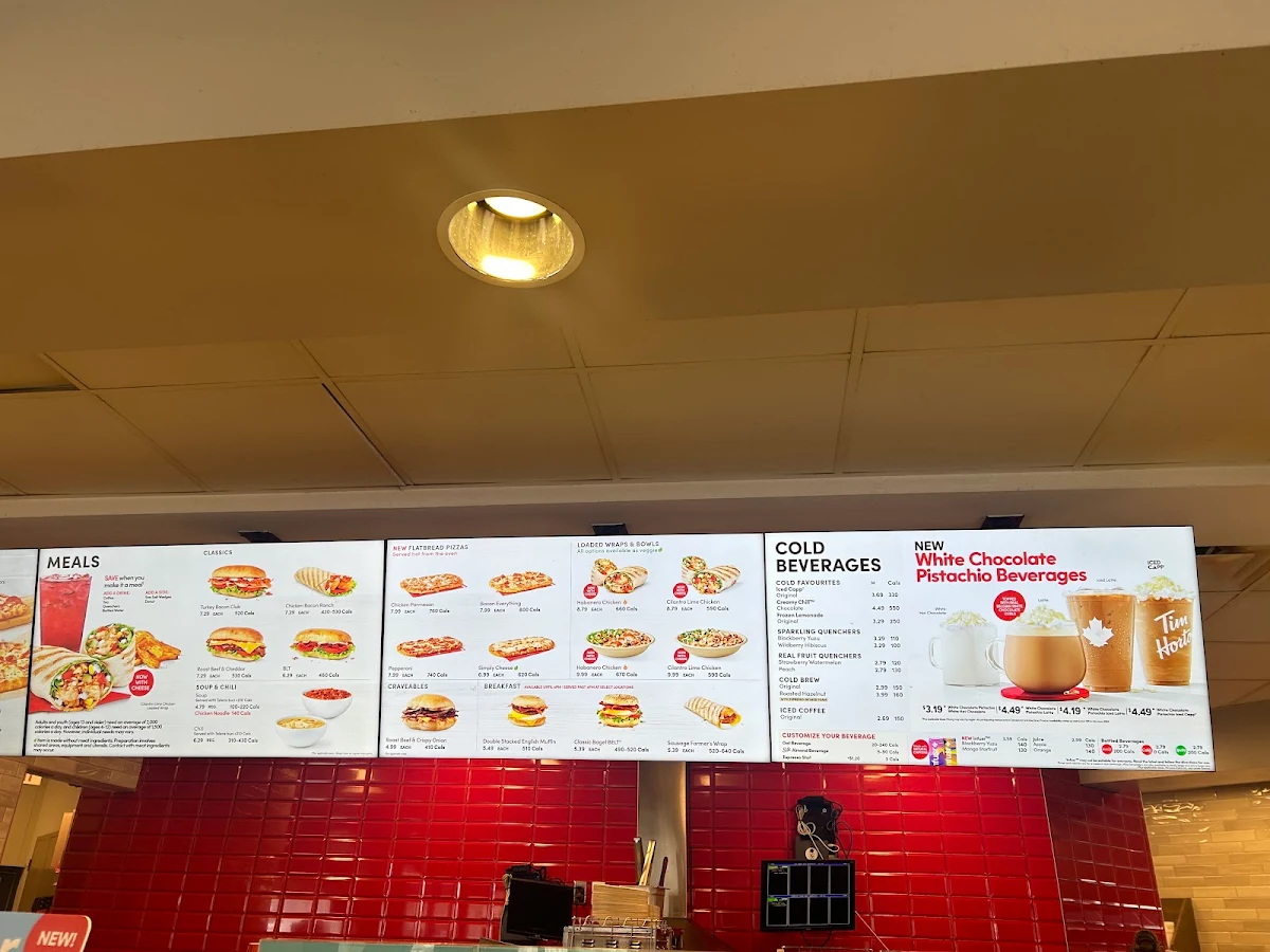 Menu, Tim Hortons