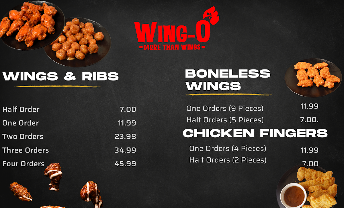 Menu, WingO Restaurant