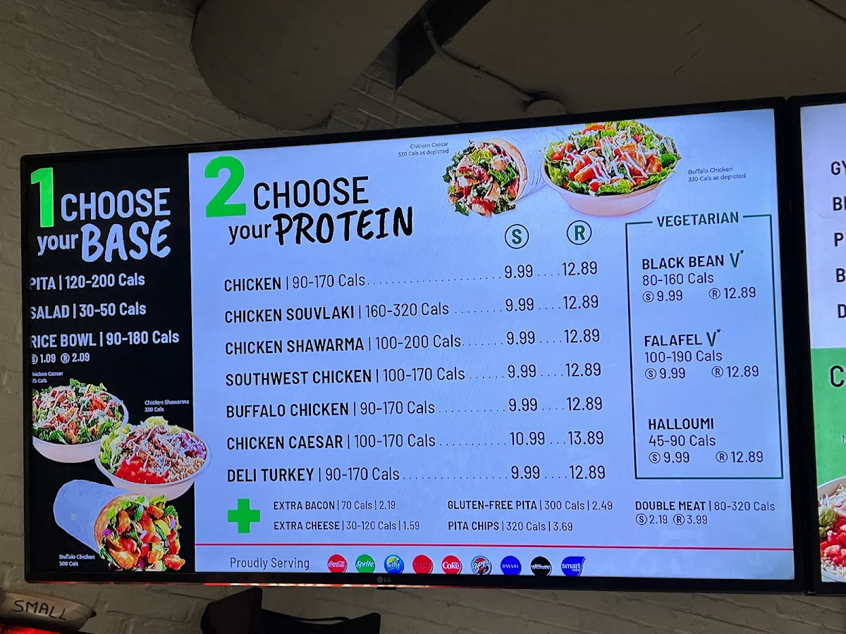 Menu, Pita Pit
