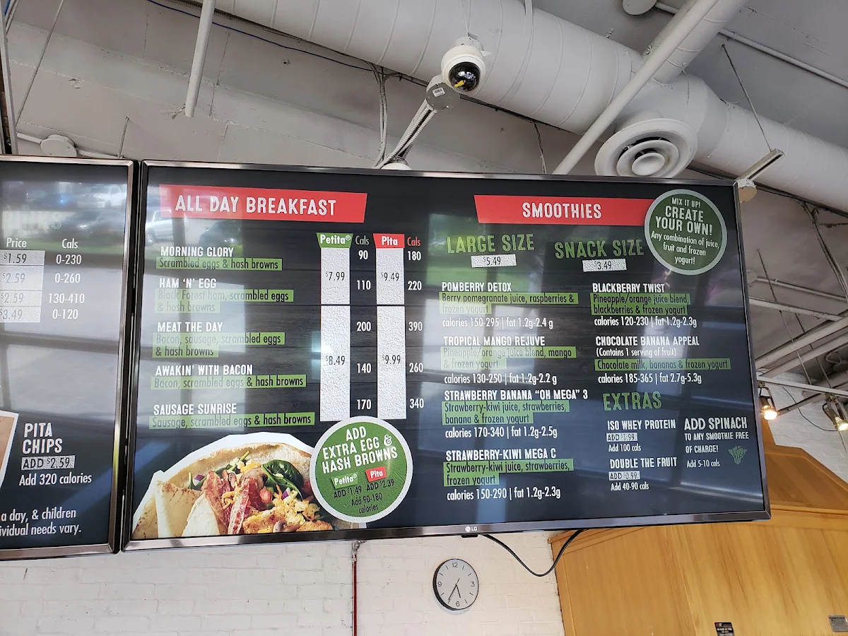 Menu, Pita Pit