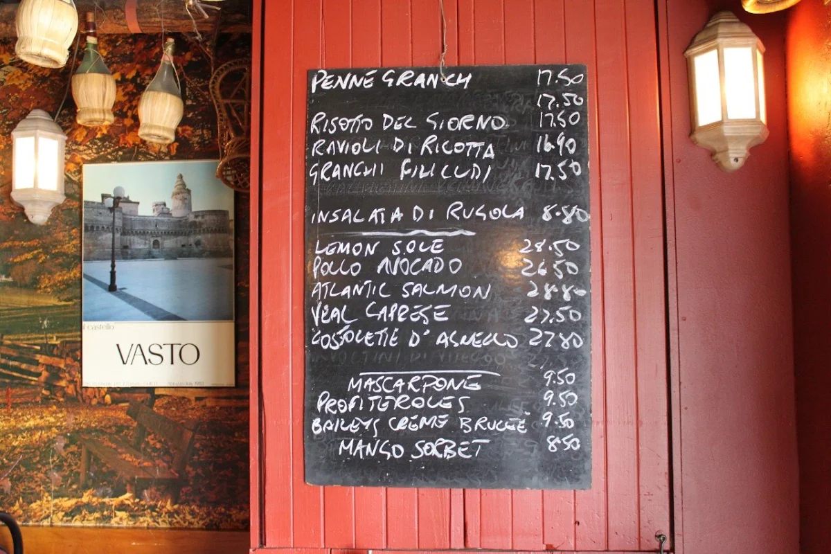Menu, Filicudi Restaurant Five Dock