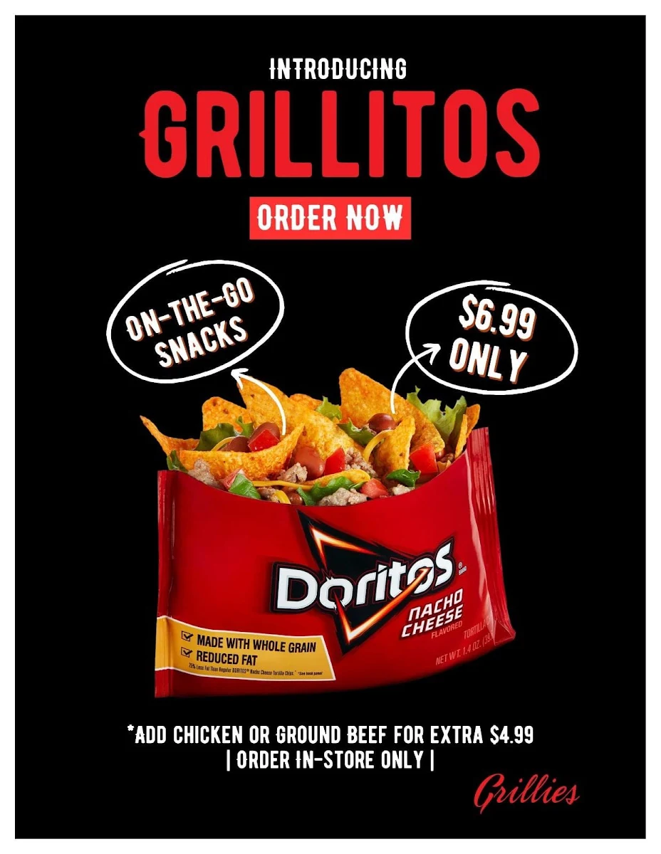 Menu, Grillies (Bayview- Toronto)