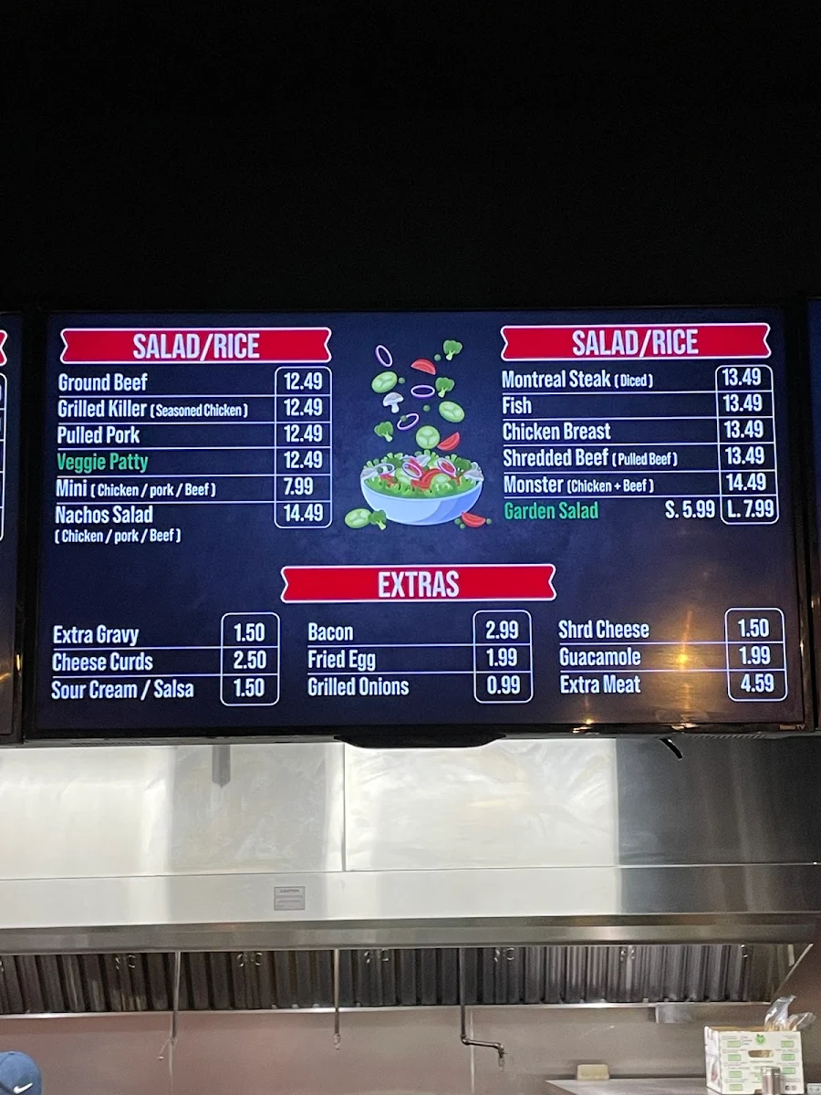 Menu, Grillies (Bayview- Toronto)