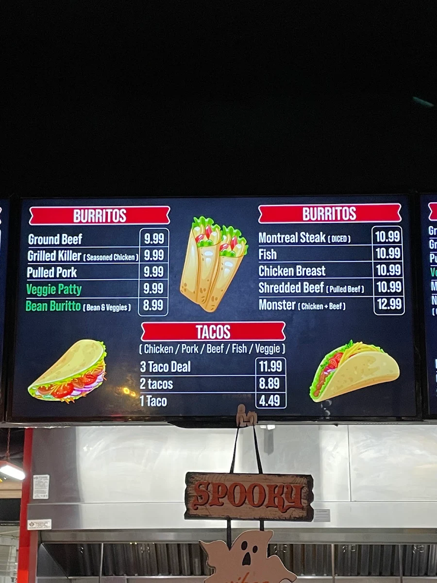 Menu, Grillies (Bayview- Toronto)