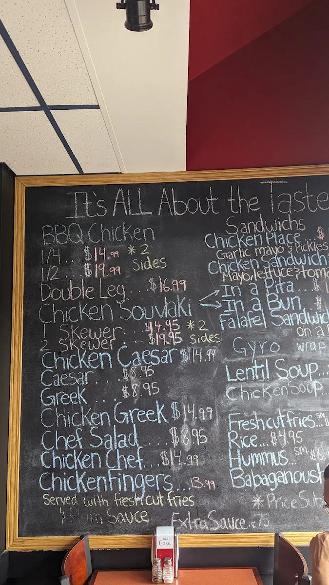 Menu, Chicken Place