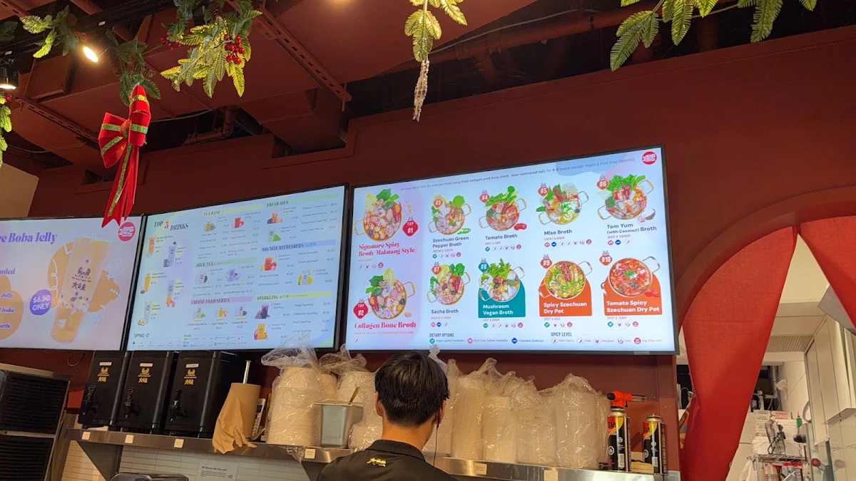 Menu, Big Way Hot Pot (Lougheed)