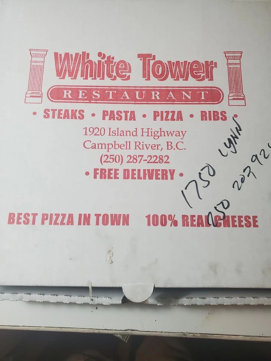 Menu, White Tower Restaurant