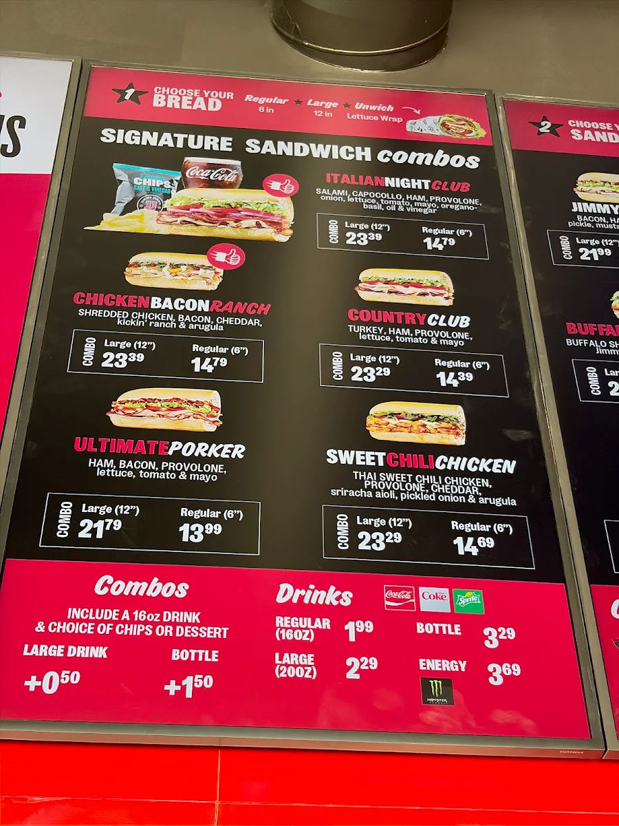 Menu, Jimmy John's